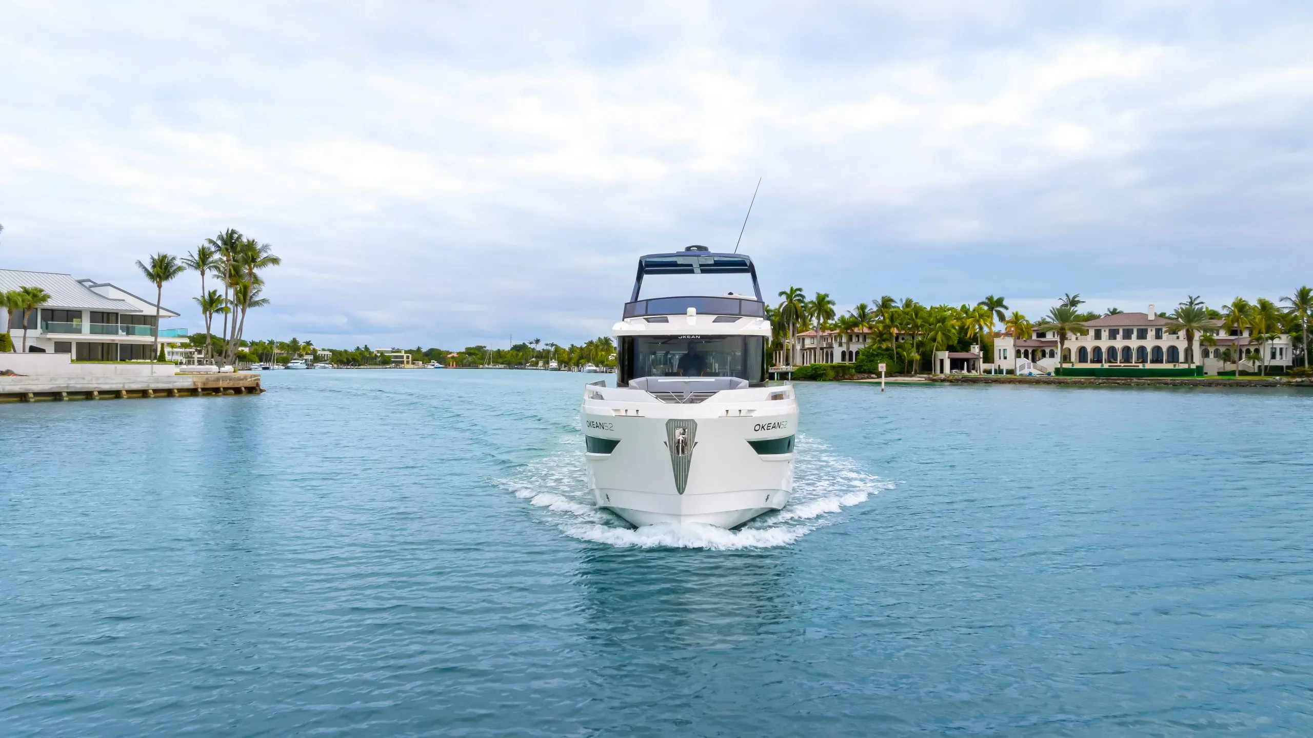 OKEAN 52 — underway, bow on